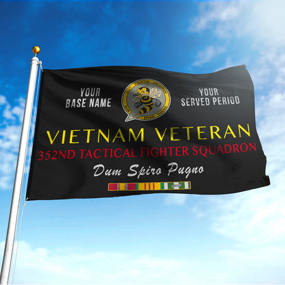 352ND TACTICAL FIGHTER SQUADRON FLAG DOUBLE-SIDED PRINTED 30"x40" FLAG
