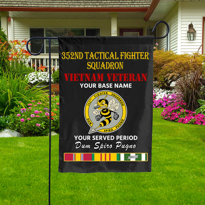 352ND TACTICAL FIGHTER SQUADRON DOUBLE-SIDED PRINTED 12"x18" GARDEN FLAG