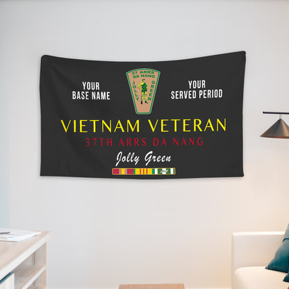 37TH ARRS DA NANG WALL FLAG VERTICAL HORIZONTAL 36 x 60 INCHES WALL FLAG