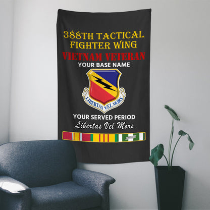 388TH TACTICAL FIGHTER WING WALL FLAG VERTICAL HORIZONTAL 36 x 60 INCHES WALL FLAG