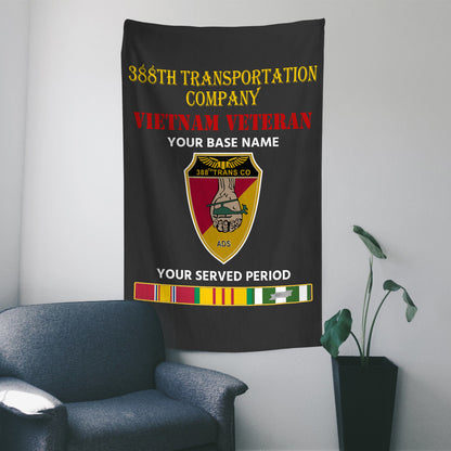 388TH TRANSPORTATION COMPANY WALL FLAG VERTICAL HORIZONTAL 36 x 60 INCHES WALL FLAG