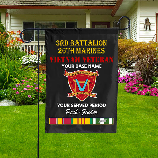 3RD BATTALION 26TH MARINES DOUBLE-SIDED PRINTED 12"x18" GARDEN FLAG