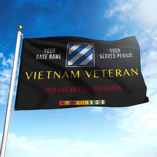 3RD INFANTRY DIVISION 2 FLAG DOUBLE-SIDED PRINTED 30"x40" FLAG