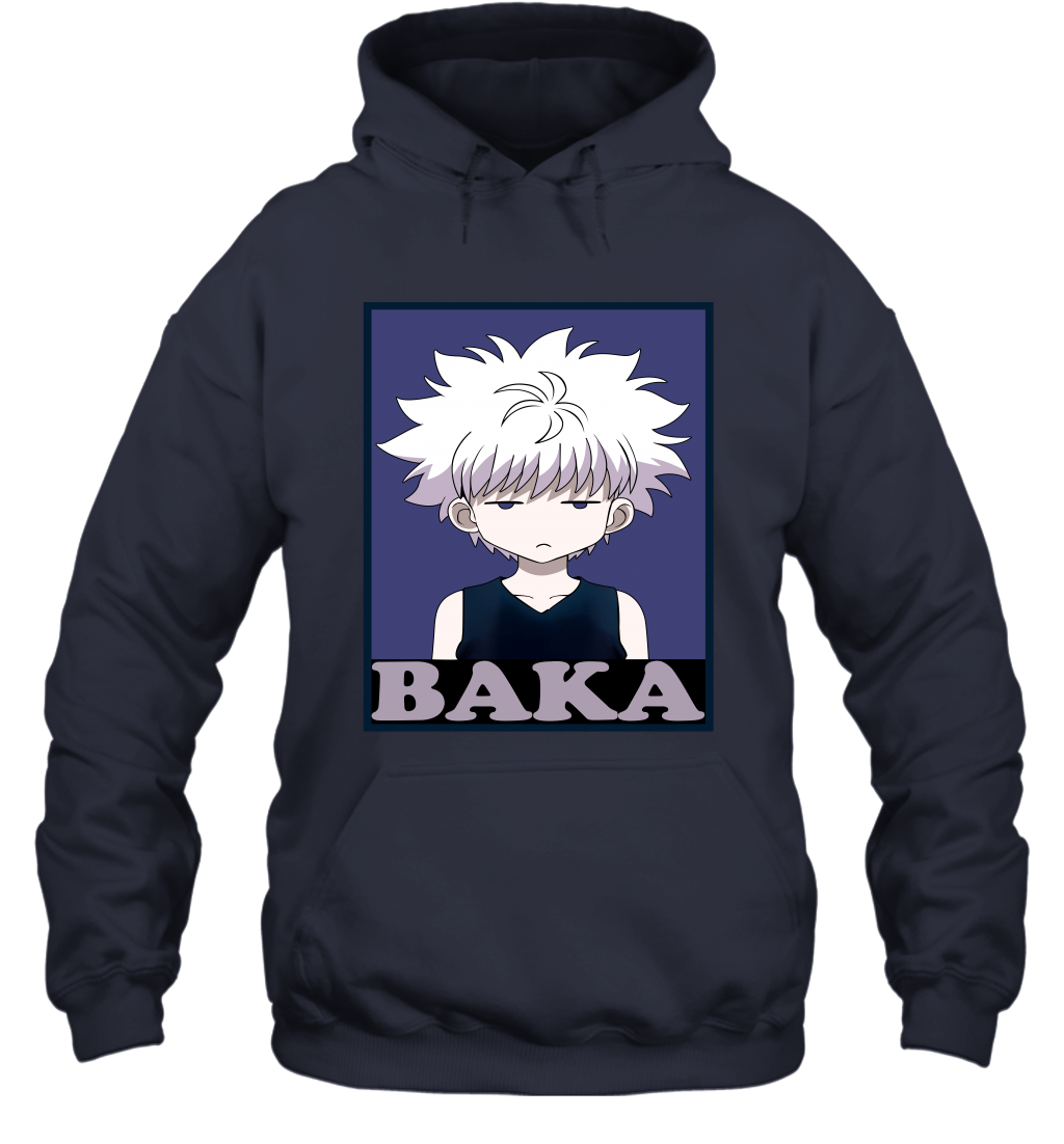 Baka-Killua Art Cute Hunter-X-Hunter Anime Manga T-Shirt Sweatshirt Hoodie for Men Women