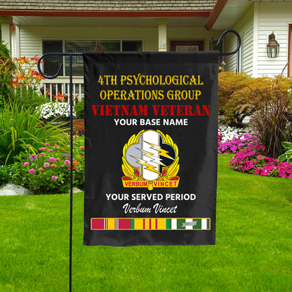 4TH PSYCHOLOGICAL OPERATIONS DOUBLE-SIDED PRINTED 12"x18" GARDEN FLAG