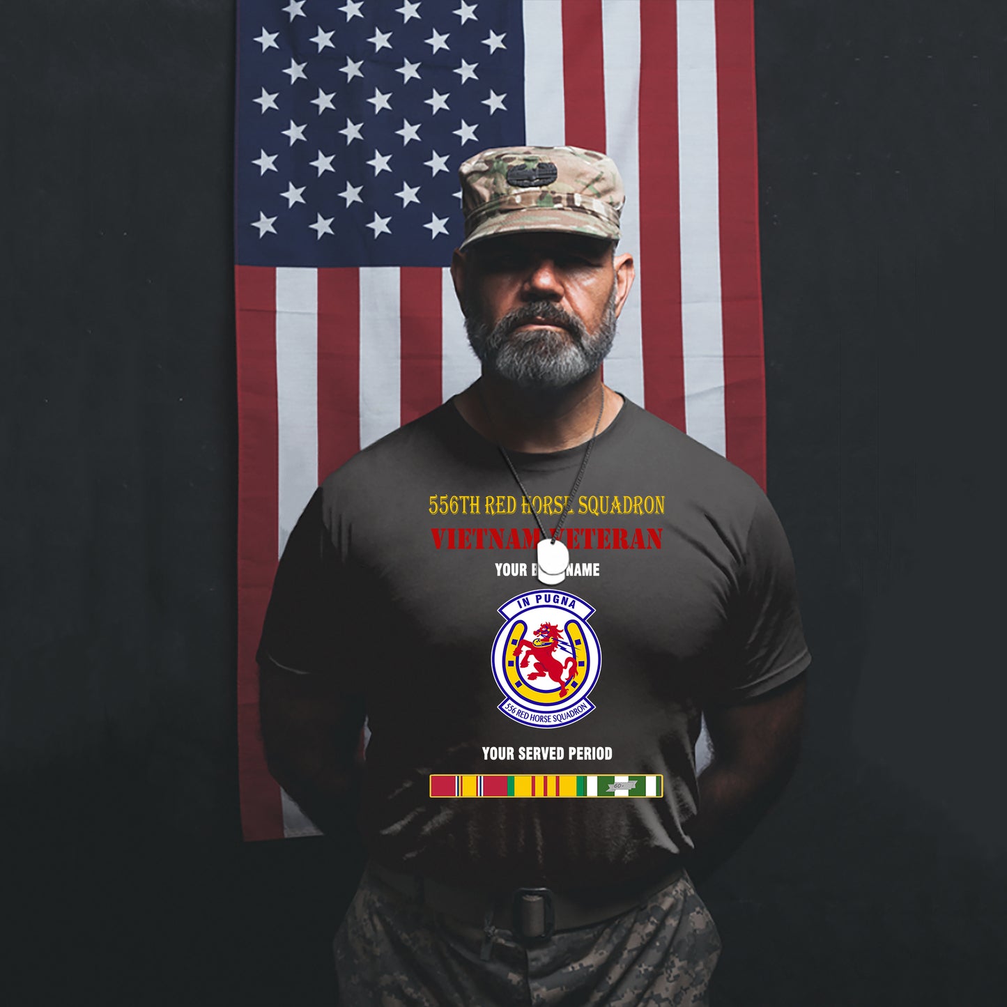 556TH RED HORSE SQUADRON PREMIUM T-SHIRT SWEATSHIRT HOODIE