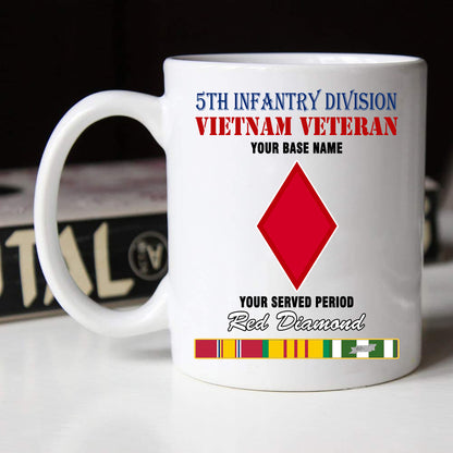 5TH INFANTRY DIVISION BLACK WHITE 11oz 15oz COFFEE MUG