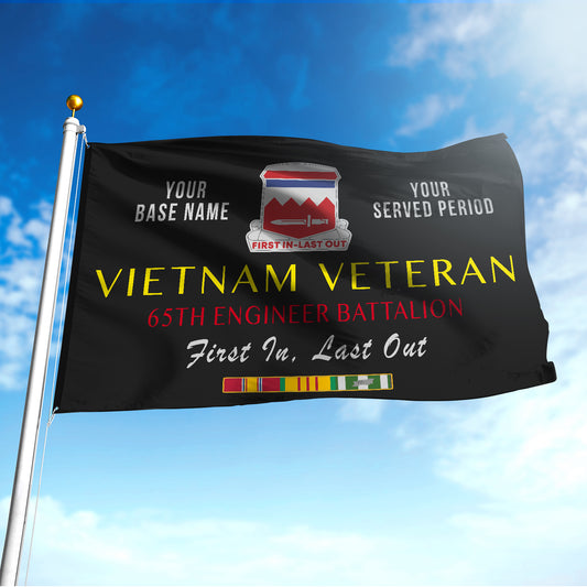 65TH ENGINEER BATTALION FLAG DOUBLE-SIDED PRINTED 30"x40" FLAG