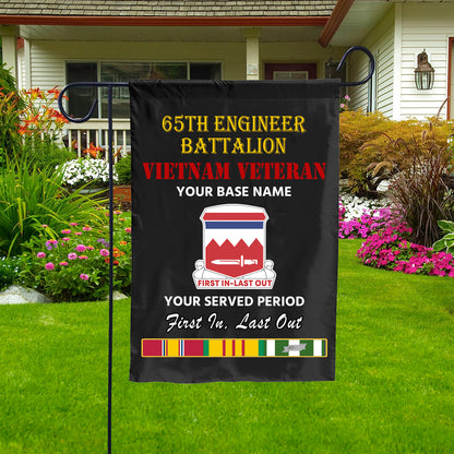 65TH ENGINEER BATTALION DOUBLE-SIDED PRINTED 12"x18" GARDEN FLAG