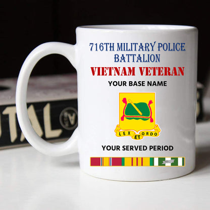 716TH MILITARY POLICE BATTALION BLACK WHITE 11oz 15oz COFFEE MUG