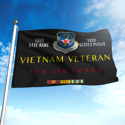 7TH AIR FORCE FLAG DOUBLE-SIDED PRINTED 30"x40" FLAG