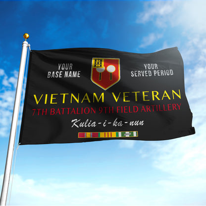 7TH BATTALION 9TH FIELD ARTILLERY FLAG DOUBLE-SIDED PRINTED 30"x40" FLAG