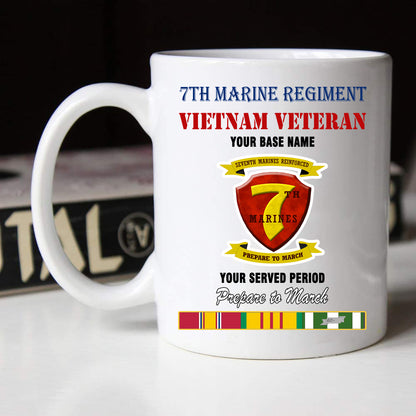 7TH MARINE REGIMENT BLACK WHITE 11oz 15oz COFFEE MUG