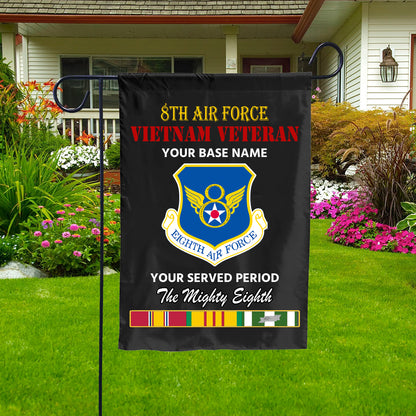 8TH AIR FORCE DOUBLE-SIDED PRINTED 12"x18" GARDEN FLAG