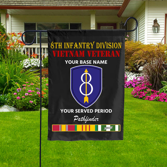 8TH INFANTRY DIVISION DOUBLE-SIDED PRINTED 12"x18" GARDEN FLAG