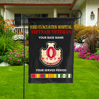 93RD EVACUATION HOSPITAL DOUBLE-SIDED PRINTED 12"x18" GARDEN FLAG