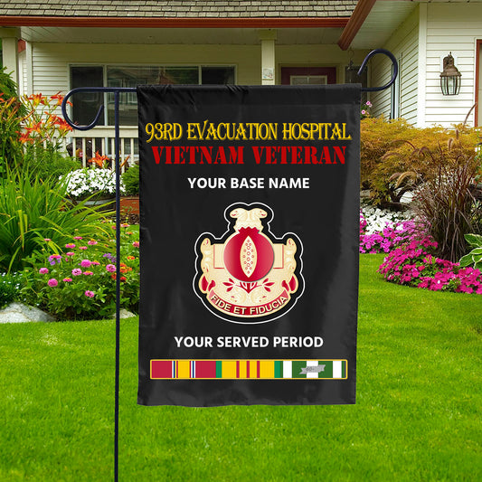 93RD EVACUATION HOSPITAL DOUBLE-SIDED PRINTED 12"x18" GARDEN FLAG