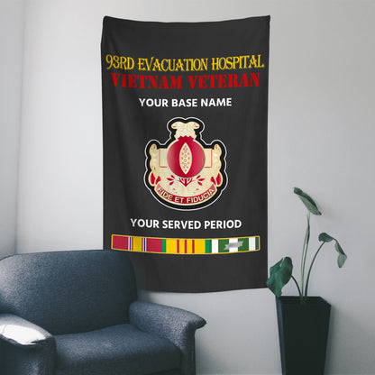 93RD EVACUATION HOSPITAL WALL FLAG VERTICAL HORIZONTAL 36 x 60 INCHES WALL FLAG