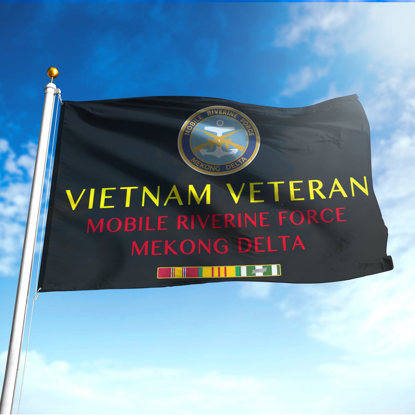 DESTROYER SQUADRON 13 - MEKONG DELTA - Double Sided 30" x 40" Flag