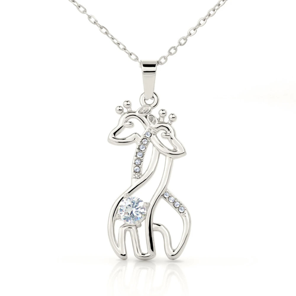 To my Granddaughter Giraffes Necklace Gift