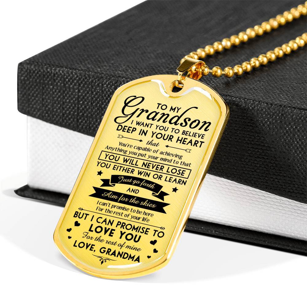 Personalized Dog Tag Keychain/Necklace - Meaningful Gift For Your Grandchildren