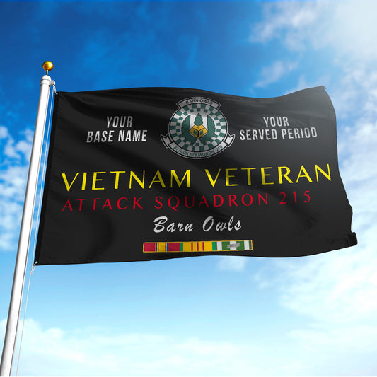 ATTACK SQUADRON 215 DOUBLE-SIDED PRINTED 30"x40" FLAG