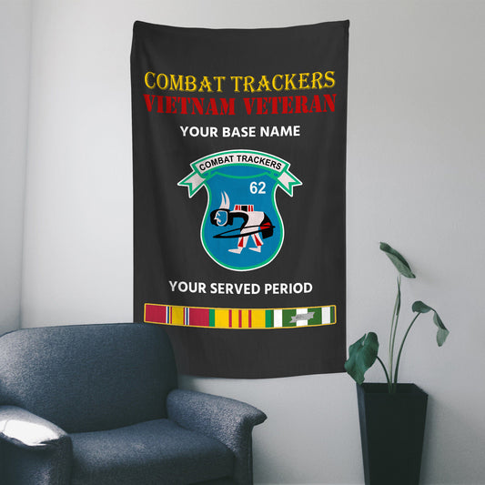 COMBAT TRACKERS WALL FLAG VERTICAL HORIZONTAL 36 x 60 INCHES WALL FLAG
