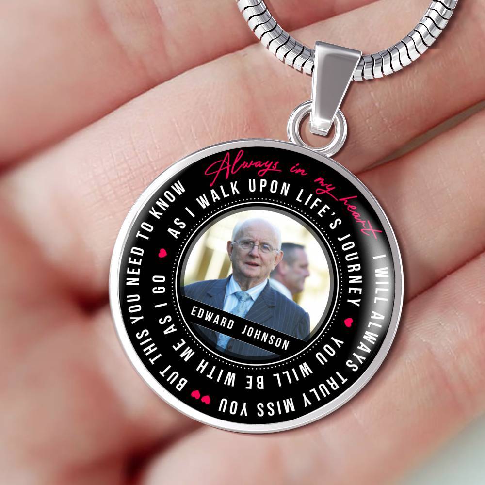 Photo Tribute Luxury Necklace, Bangle - Personalized with your name and photo