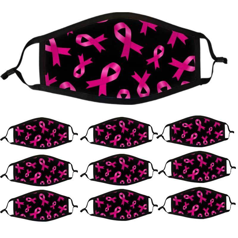 Pink Ribbon Breast Cancer Cloth Face Mask