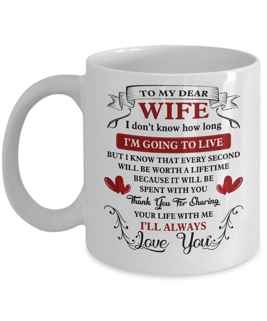 I DON'T KNOW HOW LONG I'M GOING TO LIVE - TO MY WIFE MUG - NLD STORE