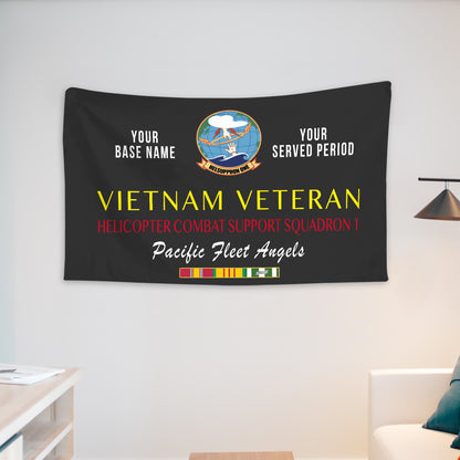 HELICOPTER COMBAT SUPPORT SQUADRON 1 WALL FLAG VERTICAL HORIZONTAL 36 x 60 INCHES WALL FLAG