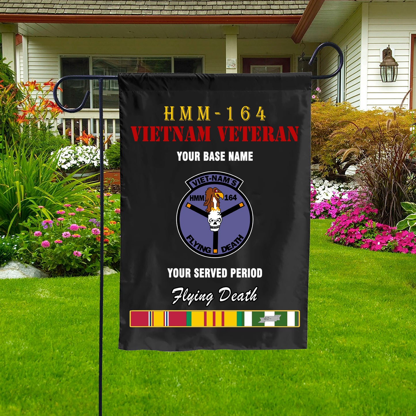 HMM 164 DOUBLE-SIDED PRINTED 12"x18" GARDEN FLAG