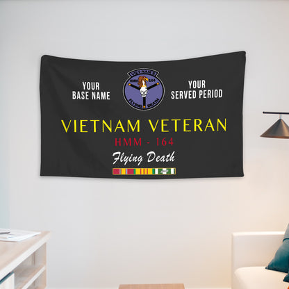 HMM 164 WALL FLAG VERTICAL HORIZONTAL 36 x 60 INCHES WALL FLAG