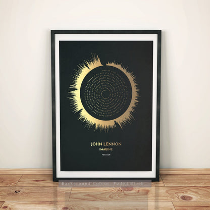 Personalized Sound Wave & Song Lyrics - Premium Canvas, Poster