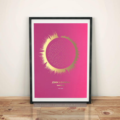 Personalized Sound Wave & Song Lyrics - Premium Canvas, Poster