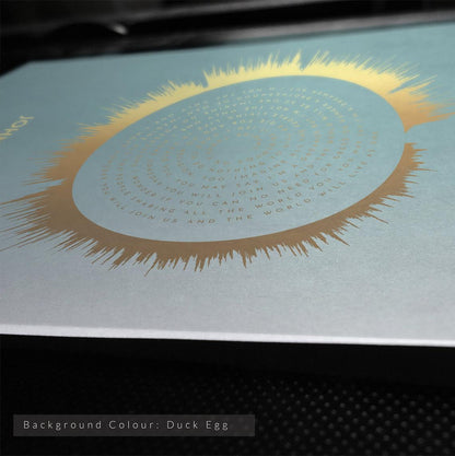 Personalized Sound Wave & Song Lyrics - Premium Canvas, Poster