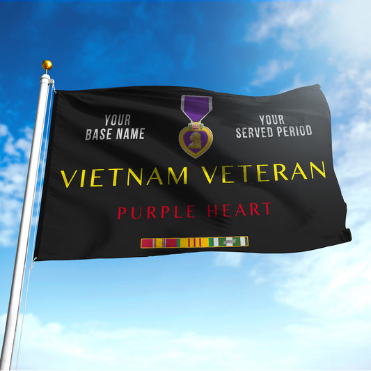 PURPLE HEART FLAG DOUBLE-SIDED PRINTED 30"x40" FLAG