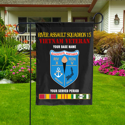RIVER ASSAULT SQUADRON 15 DOUBLE-SIDED PRINTED 12"x18" GARDEN FLAG
