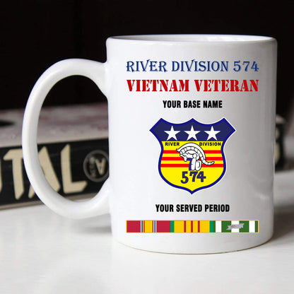 RIVER DIVISION 574 BLACK WHITE 11oz 15oz COFFEE MUG
