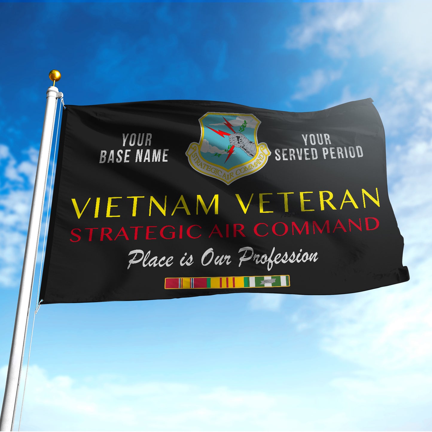 STRATEGIC AIR COMMAND FLAG DOUBLE-SIDED PRINTED 30"x40" FLAG