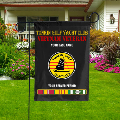 TONKIN GULF YACHT CLUB DOUBLE-SIDED PRINTED 12"x18" GARDEN FLAG