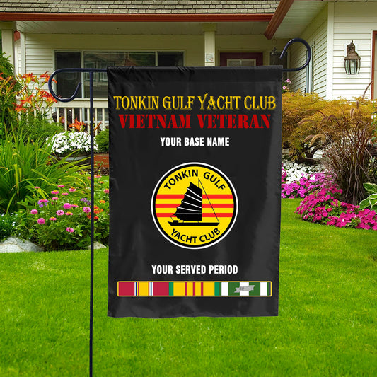 TONKIN GULF YACHT CLUB DOUBLE-SIDED PRINTED 12"x18" GARDEN FLAG
