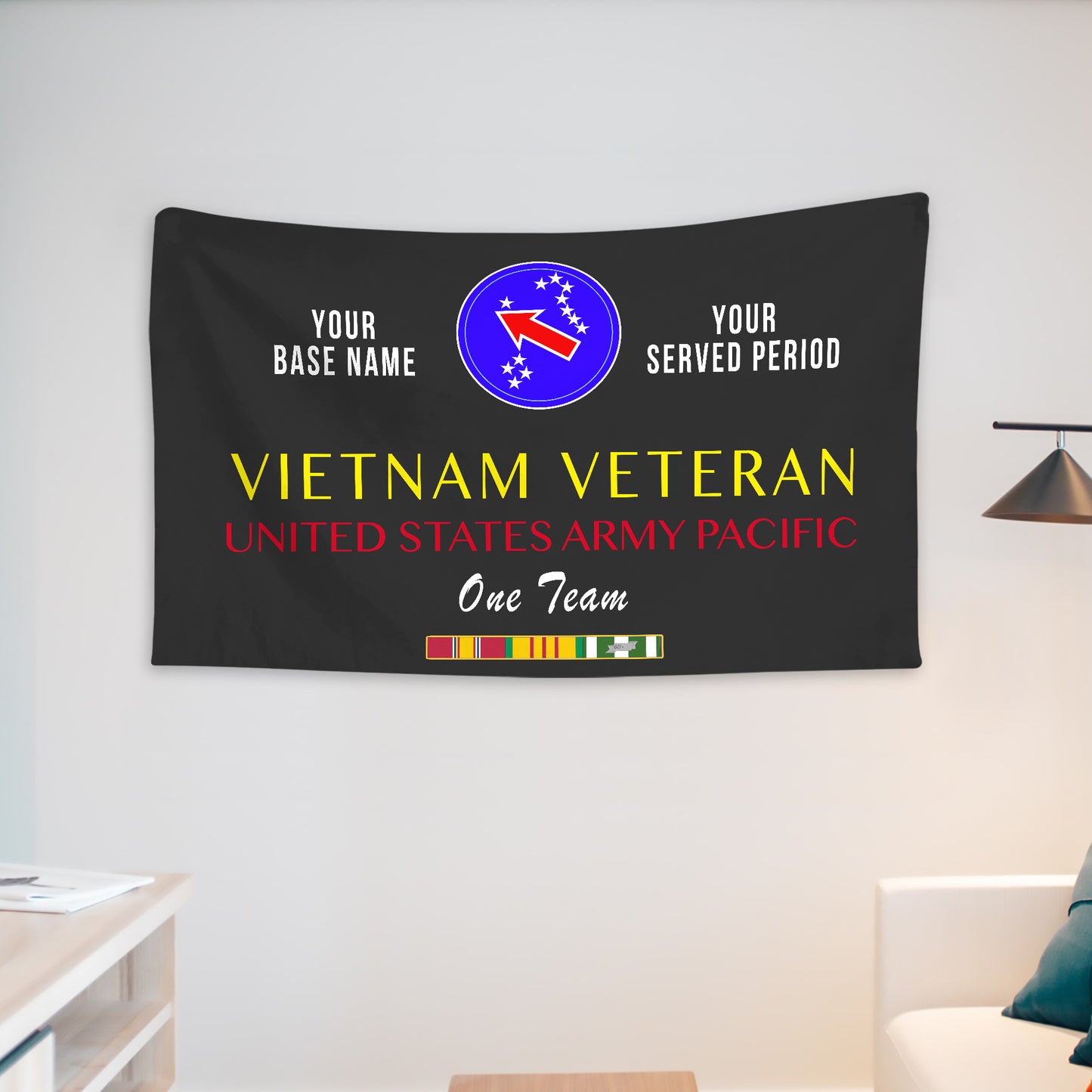 UNITED STATES ARMY PACIFIC WALL FLAG VERTICAL HORIZONTAL 36 x 60 INCHES WALL FLAG