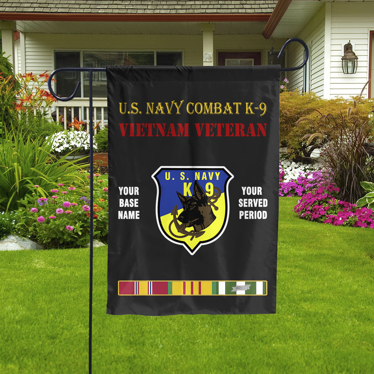 U.S. NAVY COMBAT K-9 - Double Sided 30"x40" Flag