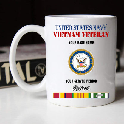 US NAVY BLACK WHITE 11oz 15oz COFFEE MUG