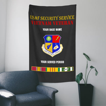 USAF SECURITY SERVICE WALL FLAG VERTICAL HORIZONTAL 36 x 60 INCHES WALL FLAG