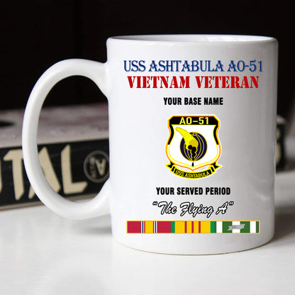 USS ASHTABULA A0 51 BLACK WHITE 11oz 15oz COFFEE MUG