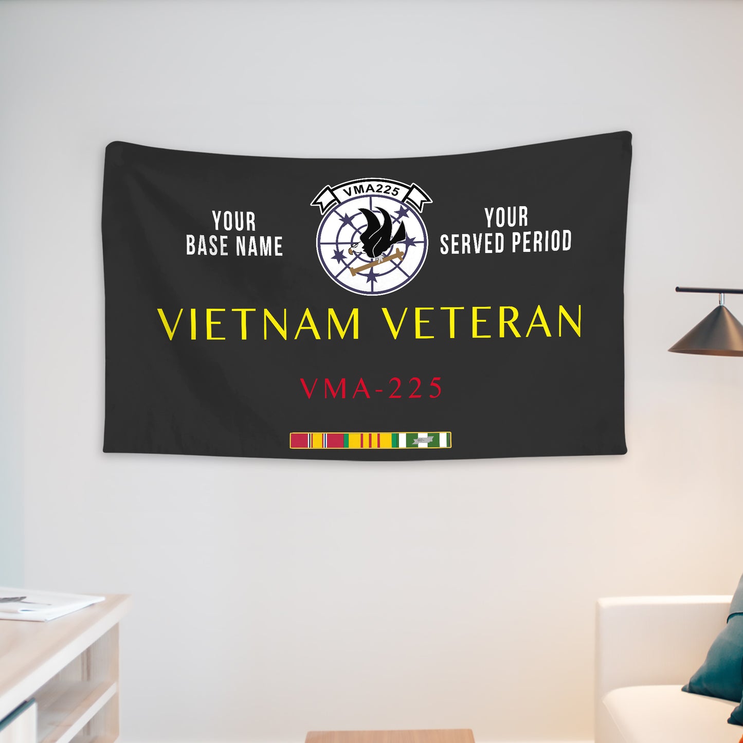 VMA 225 WALL FLAG VERTICAL HORIZONTAL 36 x 60 INCHES WALL FLAG