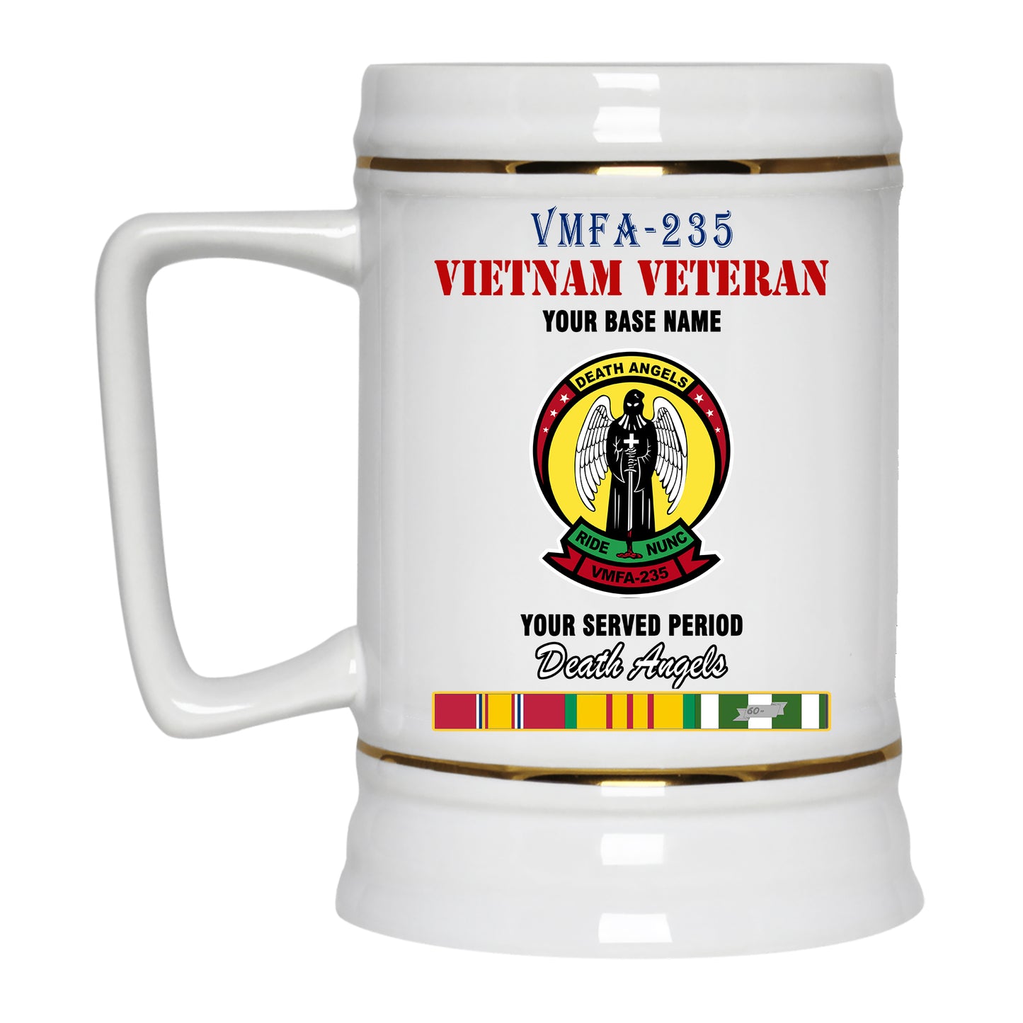VMFA 235 BEER STEIN 22oz GOLD TRIM BEER STEIN